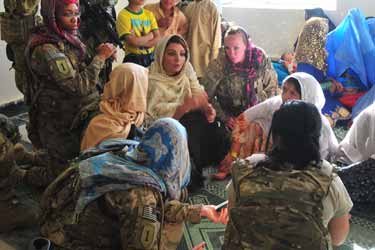 Female engagement team from the 4th Infantry Brigade